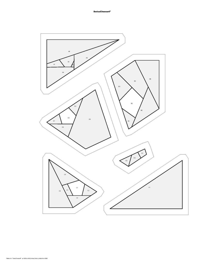 Mouse and Swiss Cheese Foundation Paper Piece Quilt Etsy