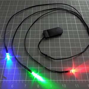 Kit de luces LED para disfraz de cosplay, proyecto de bricolaje, iluminación a batería, ojos de fursuit, luces, modelo de casa de muñecas, juguete, bombillas de alambre
