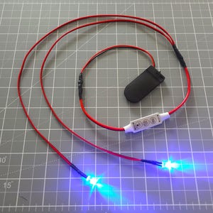 Kit de luces LED con módulo FX para disfraz de cosplay, proyecto de bricolaje, iluminación a batería, ojos de fursuit, luces, modelo de juguete, bombillas de alambre