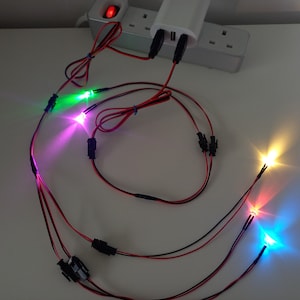 Kit de luz LED USB para disfraz de cosplay, proyecto de bricolaje, iluminación USB con pilas, ojos de fursuit, luces, modelo de casa de muñecas, juguete, bombillas de alambre