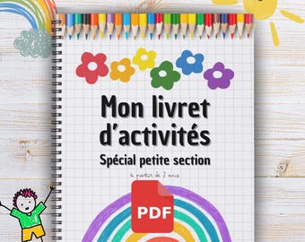 Activity booklet for preschool (ages 2-3) - PDF version - Montessori, preschool, fine motor skills, educational games, screen-free