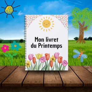 Spring activity booklet, activities for children aged 2, scratch, felt, learning, school, kindergarten, Montessori, educational, pedagogical