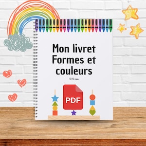 My &quot;Shapes and Colors&quot; activity booklet PDF, learning, children&#39;s activities, 18 months, educational, Montessori, screen-free, educational