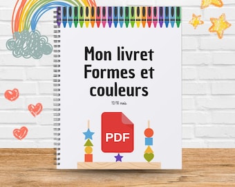 Mein Aktivitätsheft „Formen und Farben“ PDF, Lernen, Kinderaktivitäten, 18 Monate, pädagogisch, Montessori, bildschirmfrei, pädagogisch