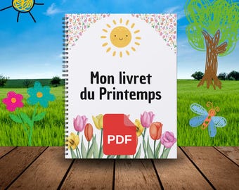 Spring Activity Booklet, activities for children aged 2 and up, Velcro, felt-tip pens, learning, school, preschool (PDF)