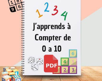 My booklet “I learn to count from 0 to 10”, from 3 years old, learning to count, numbers, children’s games, nursery booklet