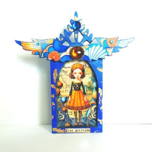 Miss Attitude Wall Art: Whimsical Collage with a Playful Princess Twist