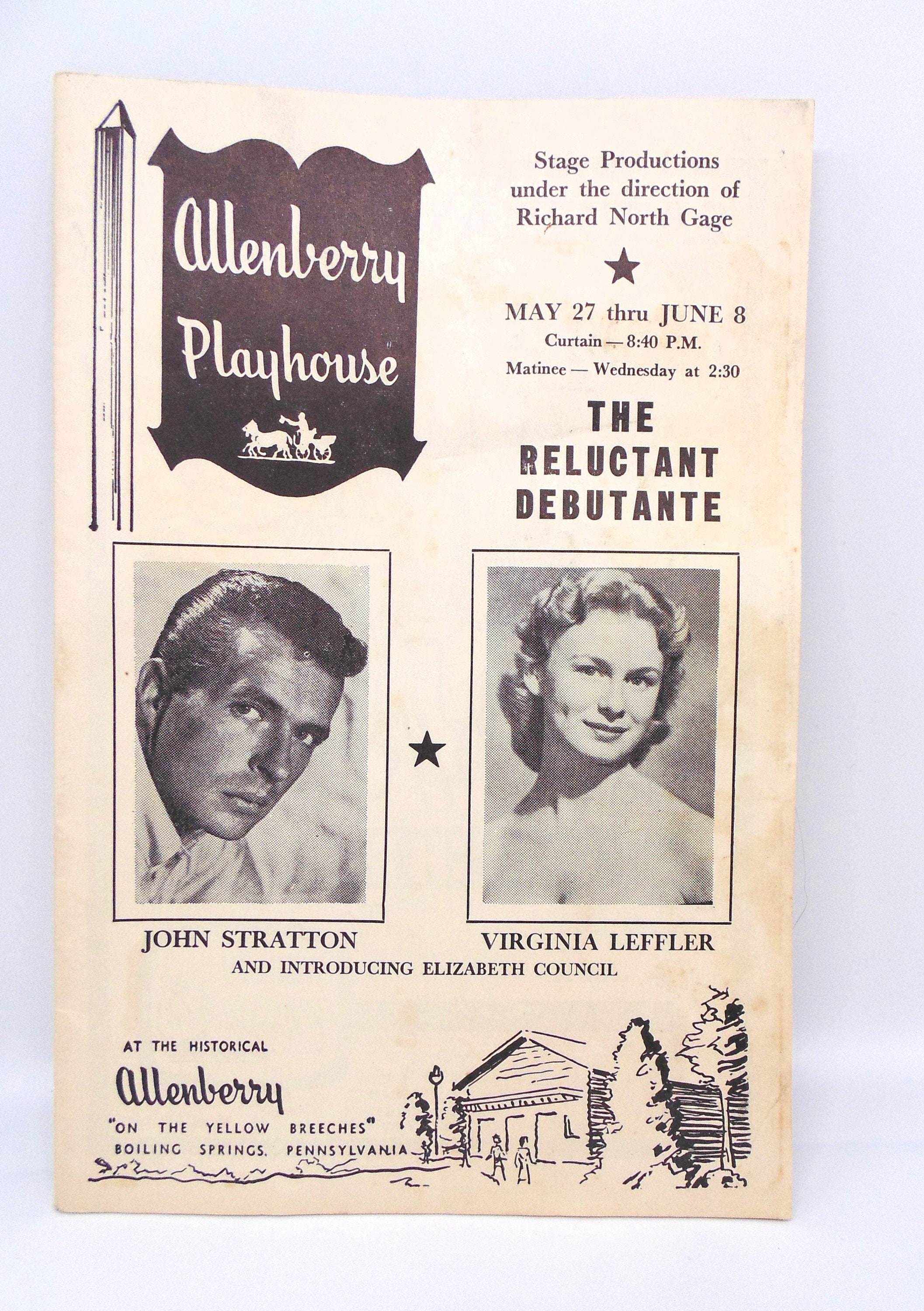 Vintage Theatre Program Allenberry Playhouse the Reluctant