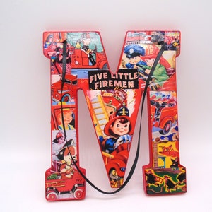 Vintage Fireman Alphabet Letter M