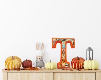 Halloween Delight: Spooky Letter T Wall Decor