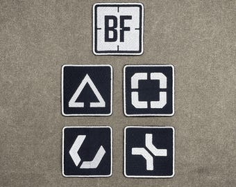 BF6 Patch Bundle Battlefield inspired - 8x8 cm / 3.1×3.1 in Embroidered Tactical Emblem, Iron-On or Hook-and-Loop, Gamer Gift Uniform