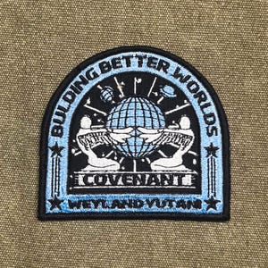 Weyland-Yutani Patch Alien inspiriert - 9.5 x 8.5 cm / 3.7 × 3.3 in - Gesticktes Filmabzeichen Aufbügler oder Klettverschluss Gamer Geschenk Uniform Rucksack