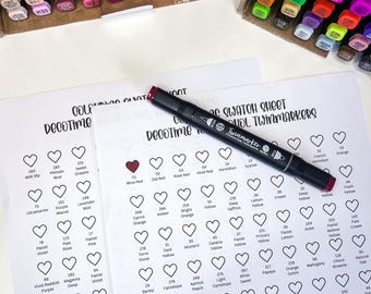 Feuille d&#39;échantillons Decotime Twinmarker 160 couleurs - Numérique