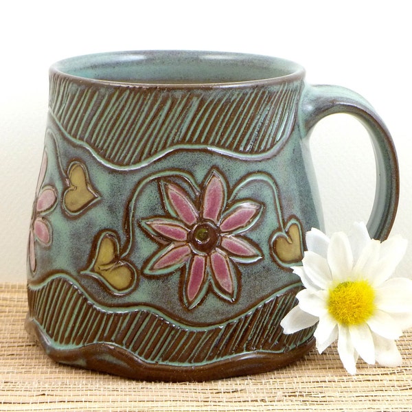 Handmade pottery mug