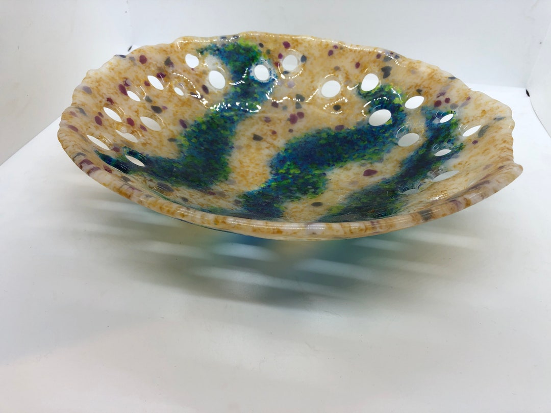 Rivers in Sand Glass Bowl Etsy