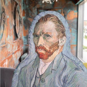 Van Gogh Self Portrait Cushion | Classic Art Plush | Dutch Post-Impressionist Decor