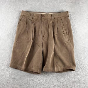 Tommy Bahama Mens 36 Pleated Chino Shorts Khaki Tan Tencel Cotton Blend Relaxed image 1