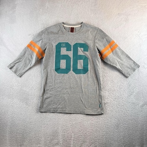 Vintage 2000s Y2K Nike Football Miami Dolphins NFL Est. 66 Jersey T-Shirt, M afbeelding 1