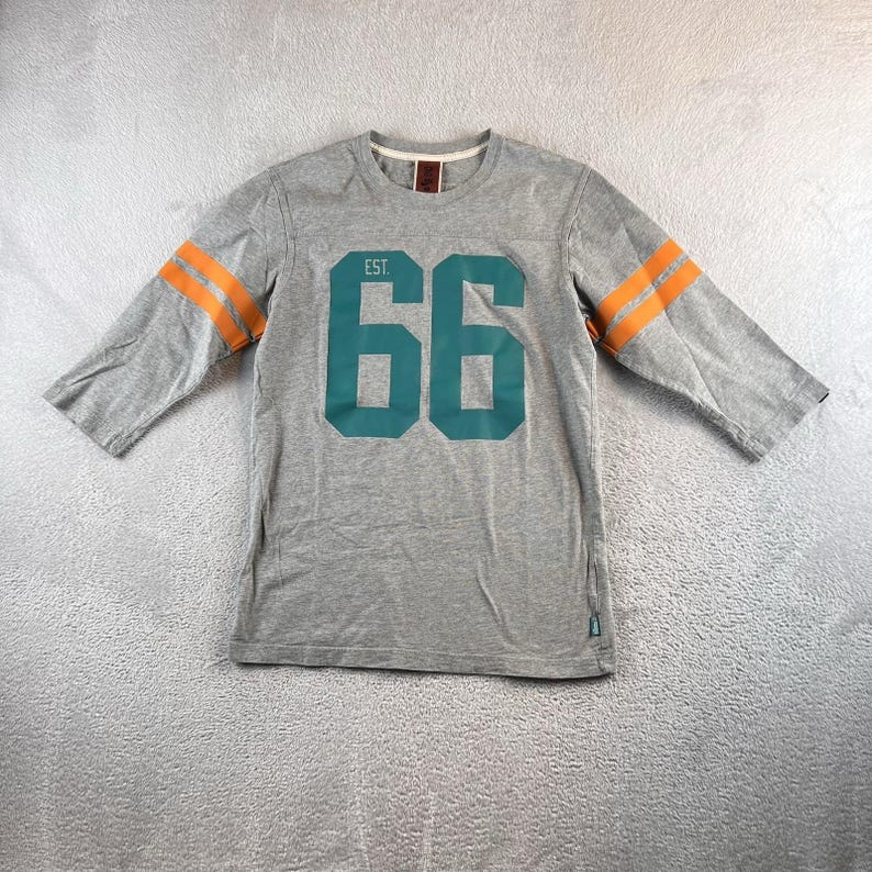 Vintage 2000s Y2K Nike Football Miami Dolphins NFL Est. 66 Jersey T-Shirt, M afbeelding 1