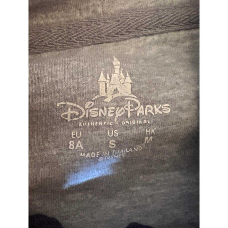 Sudadera con capucha Disneyland para mujer, pequeña, azul, con cremallera, estilo vintage imagen 5