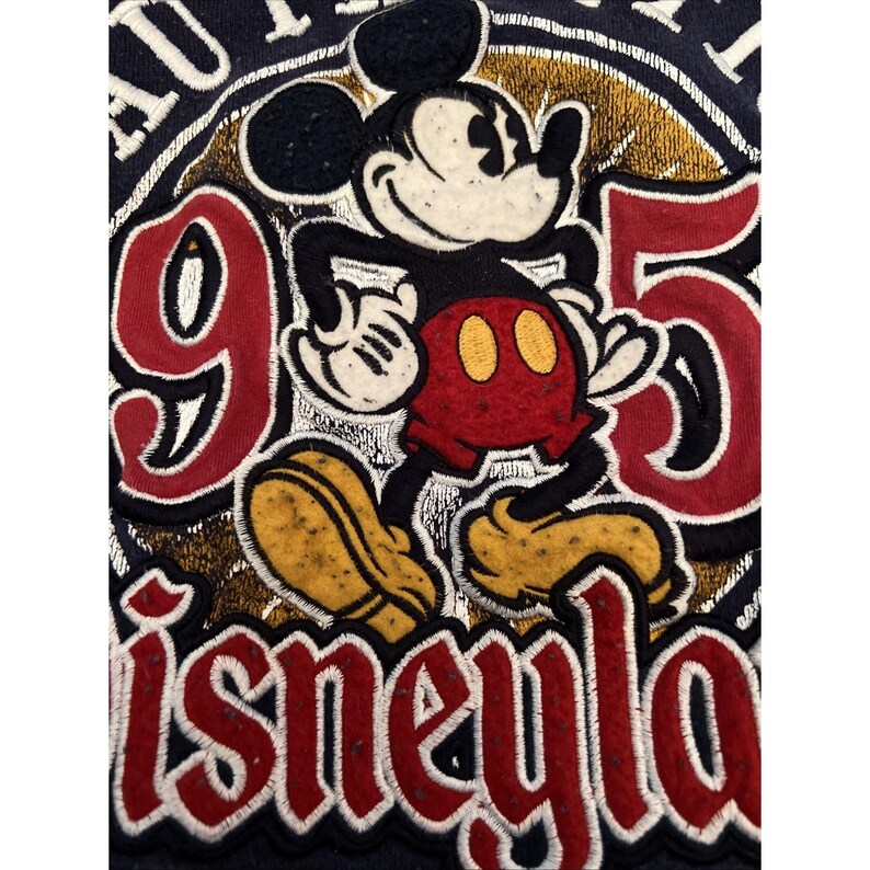 Sudadera con capucha Disneyland para mujer, pequeña, azul, con cremallera, estilo vintage imagen 2