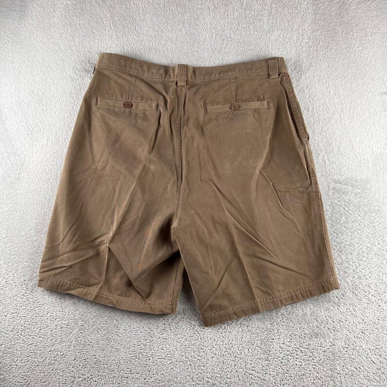 Tommy Bahama Mens 36 Pleated Chino Shorts Khaki Tan Tencel Cotton Blend Relaxed image 2