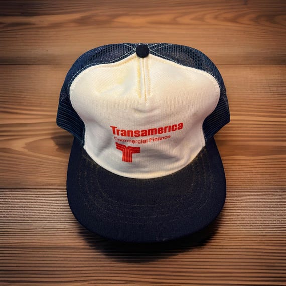 Vintage Trucker Hat Trans America Commercial Finance SnapBack Cap