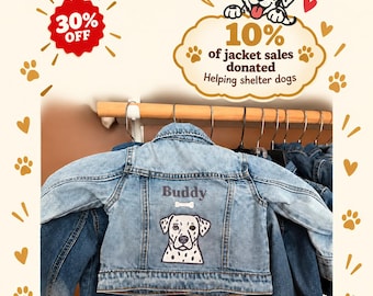 Personalized Kids and Toddler Denim Jacket, Custom Embroidered Design and Name