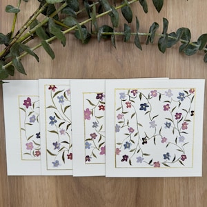Hand-painted watercolor note cards (set of 4)