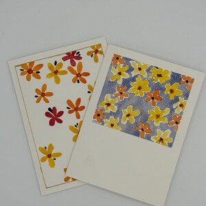 Set of 2 original, hand-painted 5x7 watercolor greeting cards (blank inside)