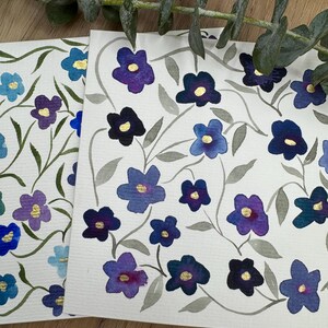 Set of 2 original, hand-painted watercolor greeting cards (blank inside)