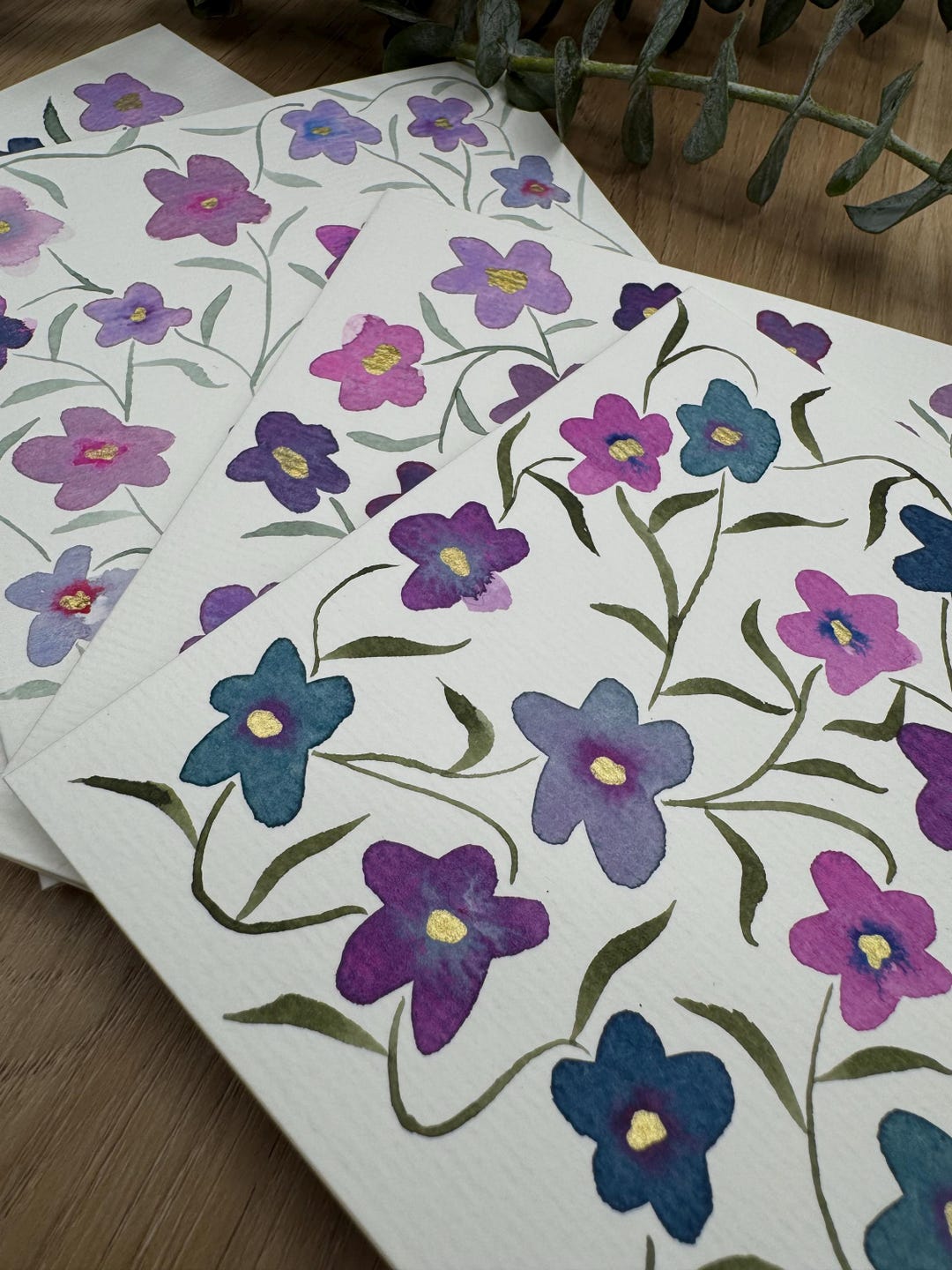 Watercolor Greeting Cards (set of 4) - Etsy