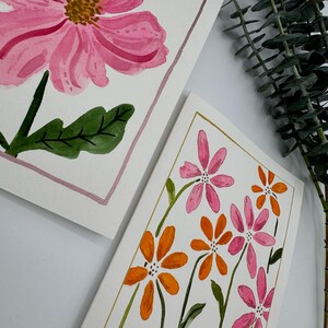 Set of 2 original, hand-painted 5x7 watercolor greeting cards (blank inside)