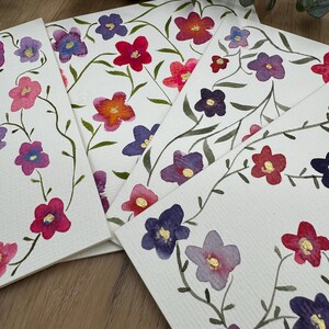 Watercolor greeting cards (hand-painted)