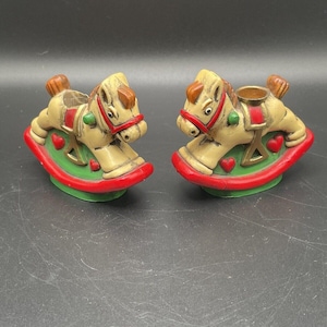 Rocking Horse Candles by Holiday Memories Collector Ornament Vintage
