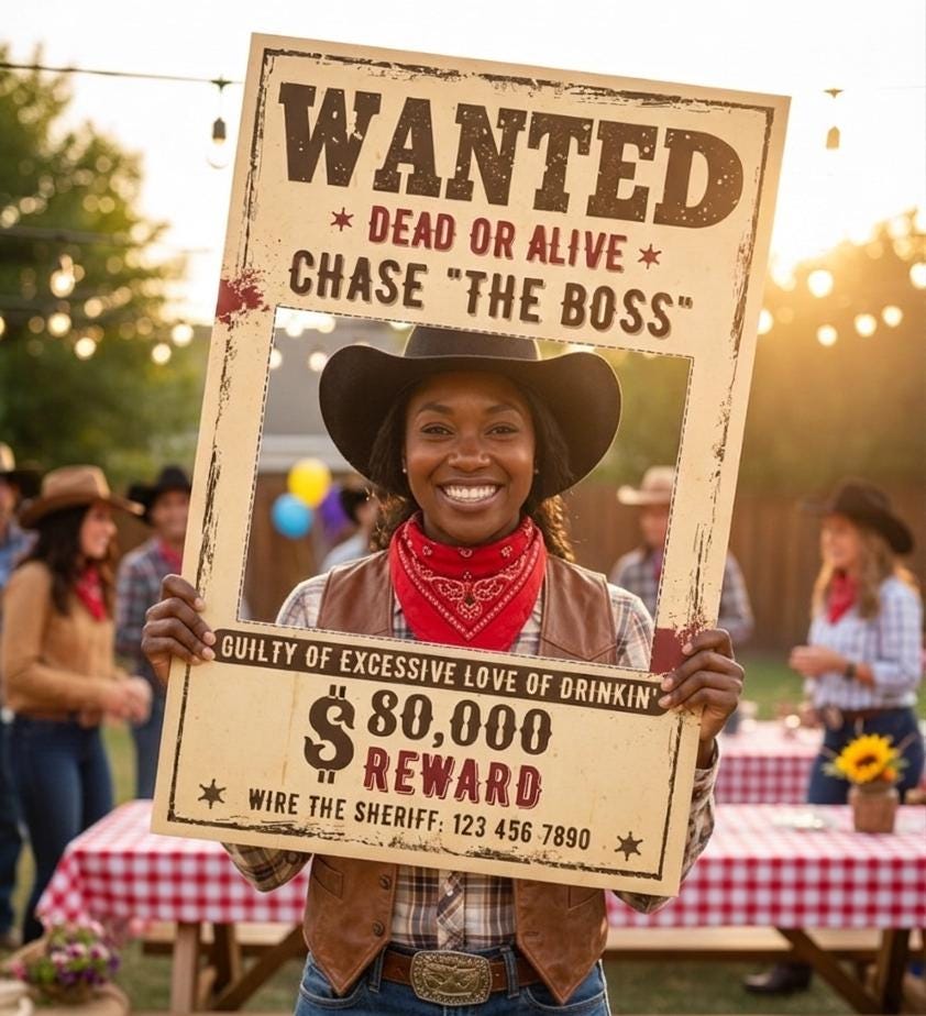 Editable Wanted Poster Photo Booth Frame, Wild West Party Decor, Cowboy ...