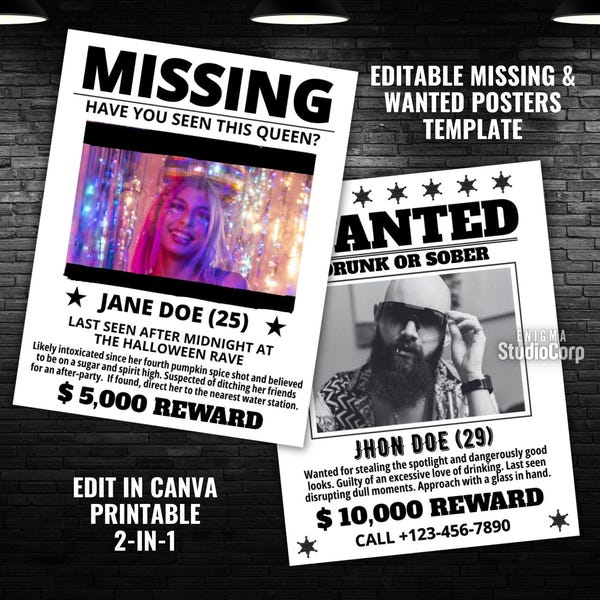 Funny Wanted Posters - Etsy