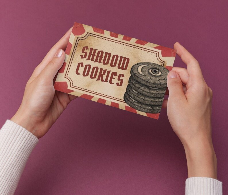 Editable Creepy Carnival Food Tent Cards: Vintage Halloween Party ...