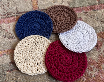 crochet car coasters (2 piece) | car accessories | cotton coasters | 12 color options
