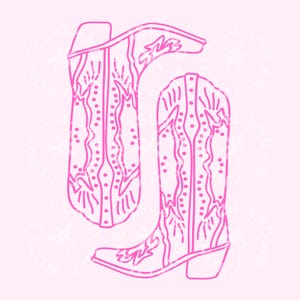 Cowgirl Pink Boots: Western SVG PNG File (Digital Download)