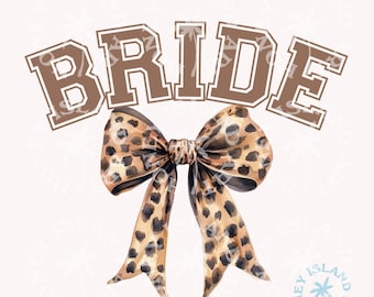 Leopard Print Bride Coquette PNG: Cheetah Bow Bachelorette Party (Digital Download