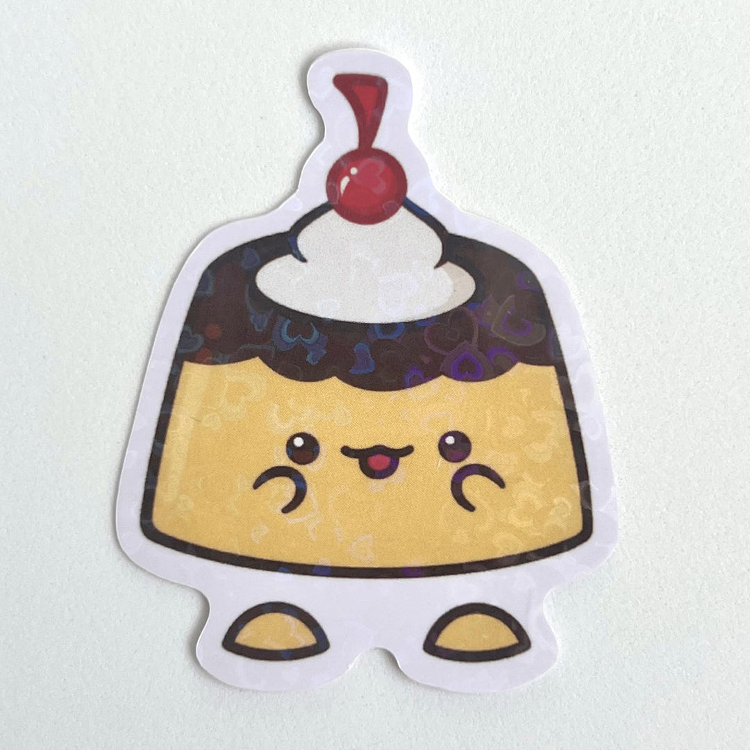 Flan Pudding Sticker - Etsy
