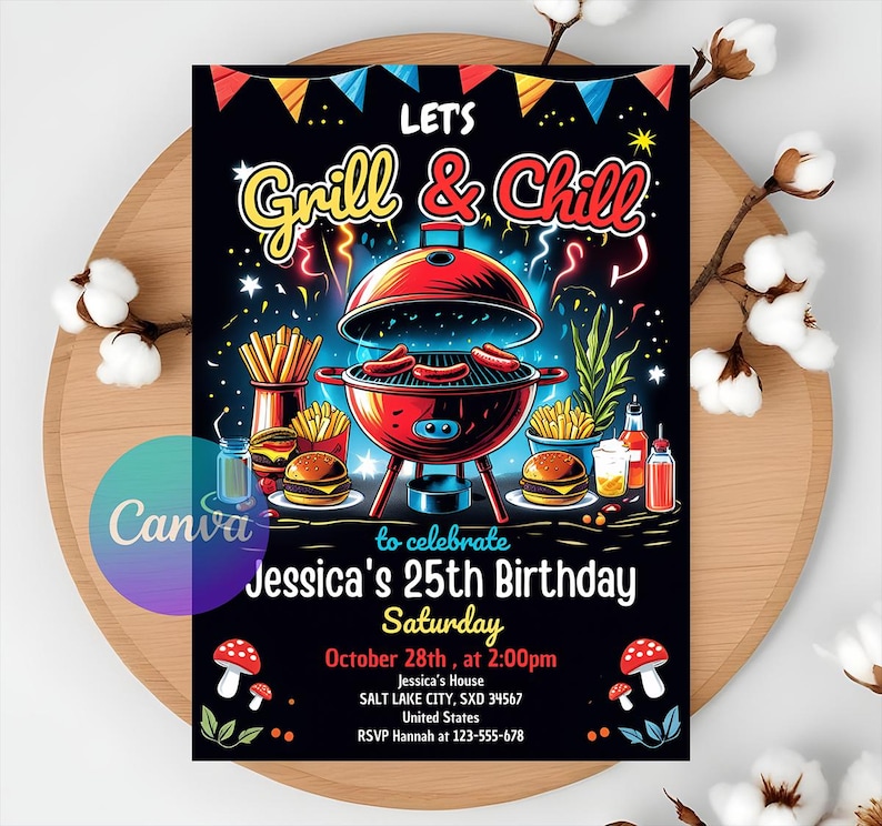 Invitations, Birthday Invitations, Instant Download, Editable Invitation, Birthday Bbq, Bbq Invitation, Bbq Birthday, Bbq, Birthday Invitation, Adult Invitation, Adult Birthday Party, Birthday Barbeque, Barbecue Invitation, Bbq Invite,  Editable Invitation, Invitation Template,  Backyard Bbq, Invitations Instant Download, Digital Download Invitation, Canva Template, Birthday Card,, Printable Template, Digital, pool party, hello summer, hello pool, watercolor, party