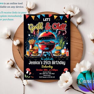 Invitations, Birthday Invitations, Instant Download, Editable Invitation, Birthday Bbq, Bbq Invitation, Bbq Birthday, Bbq, Birthday Invitation, Adult Invitation, Adult Birthday Party, Birthday Barbeque, Barbecue Invitation, Bbq Invite,  Editable Invitation, Invitation Template,  Backyard Bbq, Invitations Instant Download, Digital Download Invitation, Canva Template, Birthday Card,, Printable Template, Digital, pool party, hello summer, hello pool, watercolor, party