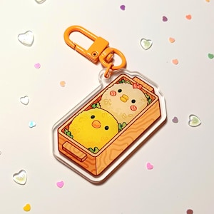 Chick Rice Bento Schlüsselanhänger & Aufkleber