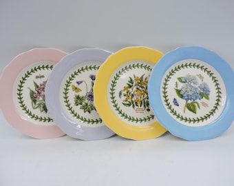 Juego de 4 platos de postre para terraza del jardín botánico de Portmeirion