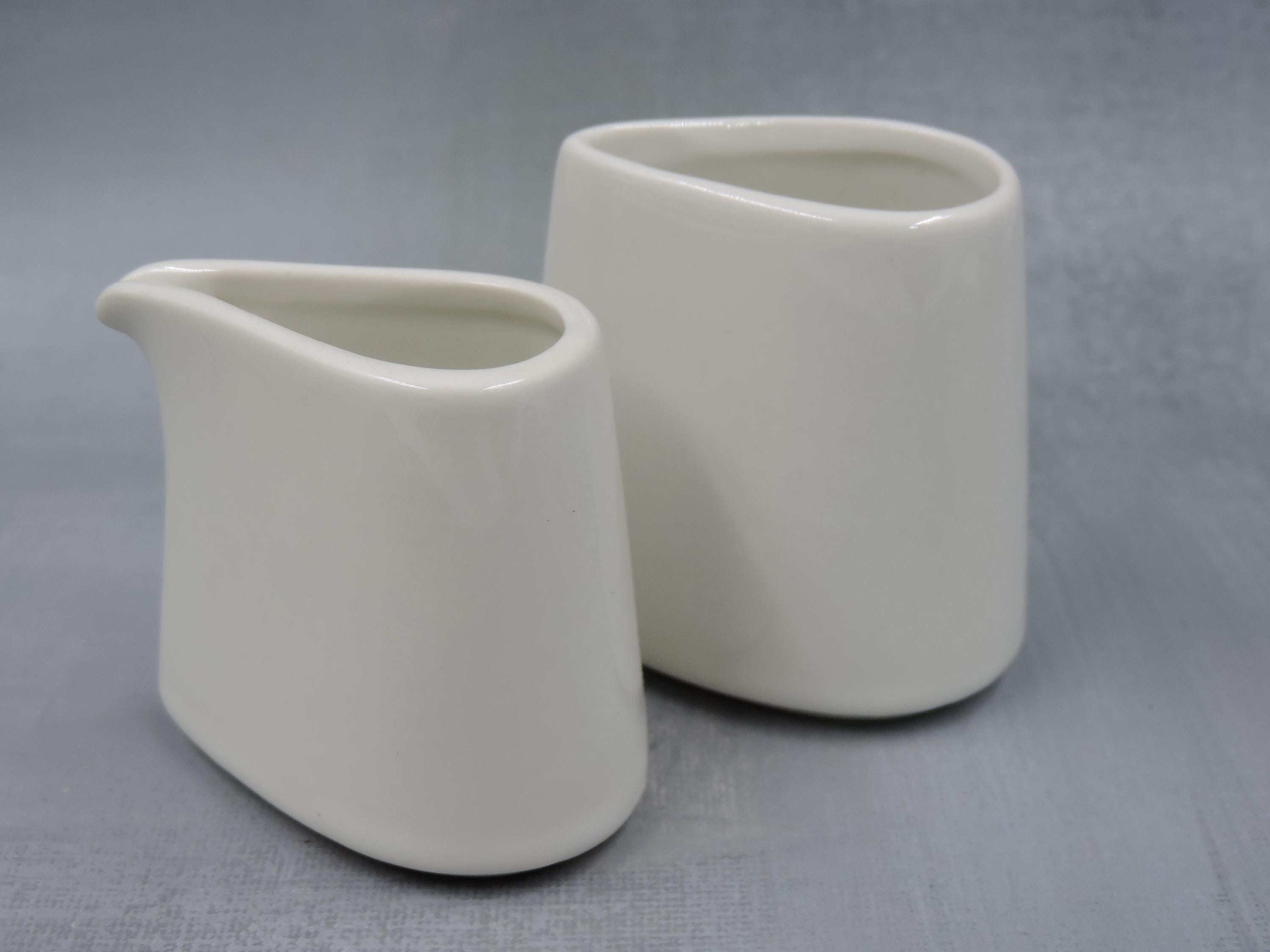 Set Porcelain Tea Forte - Crémier Et Sucrier En Forme De Goutte Moderne
