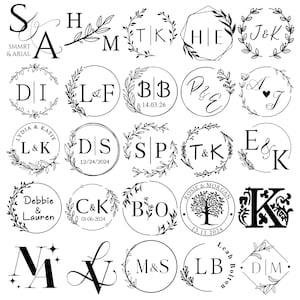 Custom Wax Seal Stamp Kit for Wedding Invitation, Wax Stamp Set, Custom Wax Seal, Gift for Couples, Initial wax seal stamp custom for gift