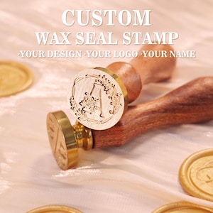 Sello de cera personalizado para invitación de boda, kit de sello de cera con inicial/letra, sello de cera con cualquier logotipo personalizado, sello de cera con inicial personalizado para regalo.