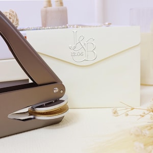 Custom Wedding Embosser for Invitations | Napkin Embosser | 48 Monogram Designs | Custom Wedding, Envelope & Invitation Embosser